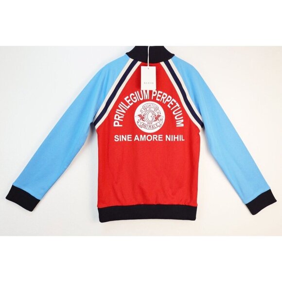 NWT Gucci Kids color block bomber jacket in red Size 10 - Picture 3 of 9